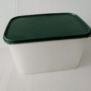 Tupperware Dark Green and White Food Container